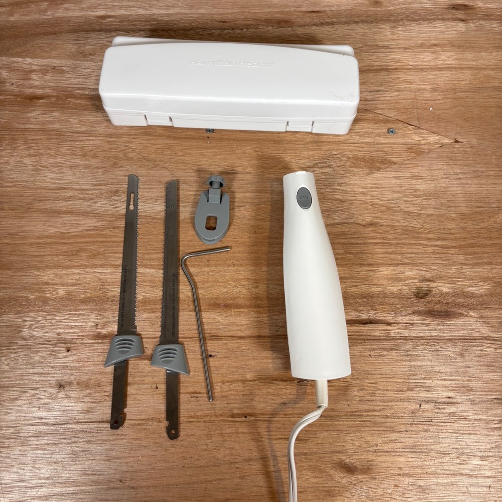 Hamilton Beach Electric Knife Set with Storage‎ Case White 74250R Carving Tool